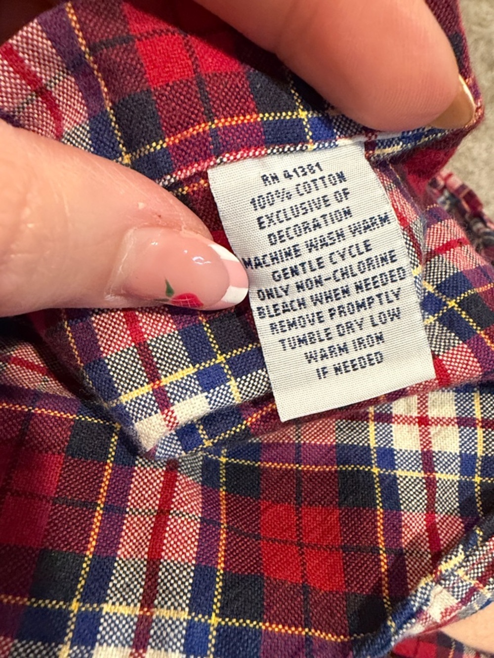 Ralph Lauren Red White and Blue Plaid Button-Down Shirt - Picture 5 of 5